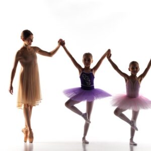 Pre-Primary Ballet dance students with their teacher